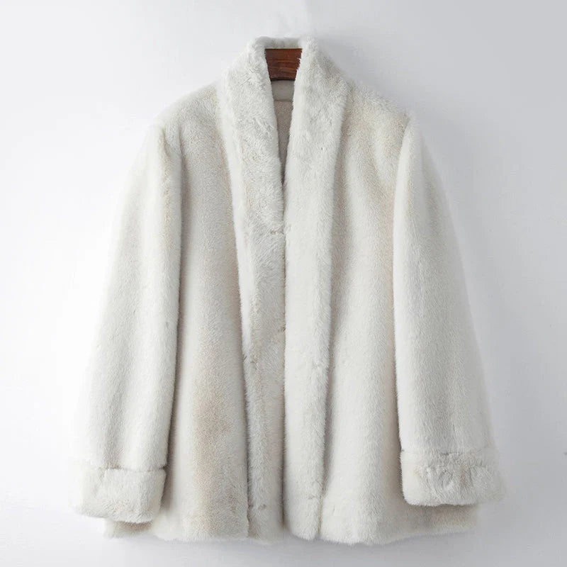 Almona Women's Mid-Length Faux Fur Winter Coat